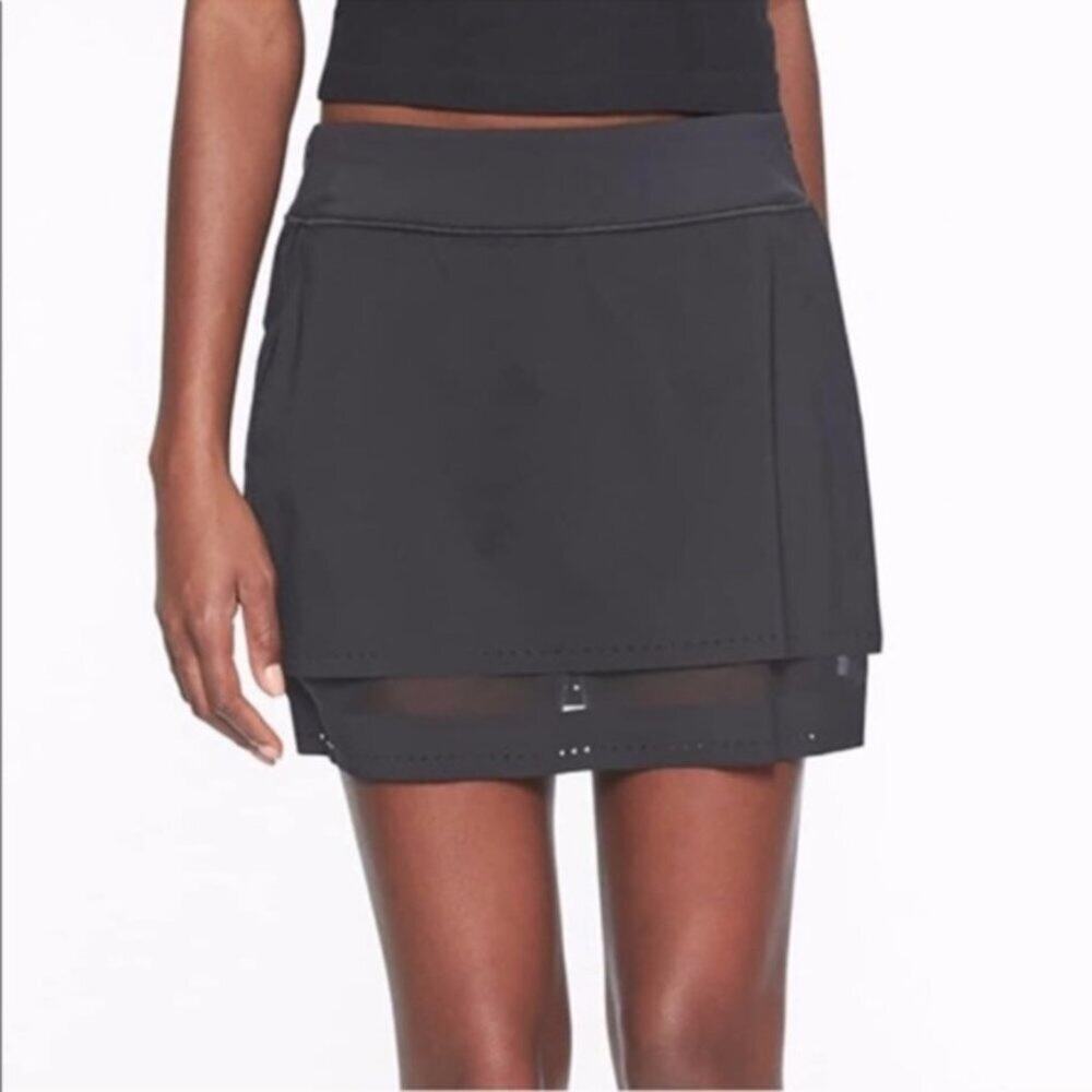 Athleta Laser Run Athletic Skort in Black